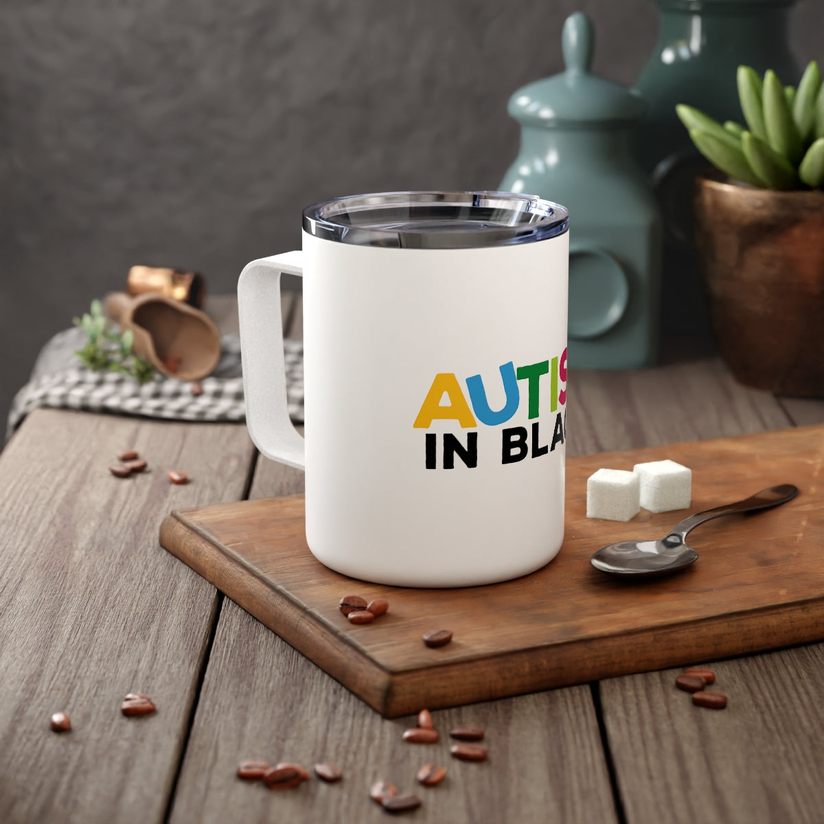 Autism in Black® Insulated Coffee Mug, 10oz